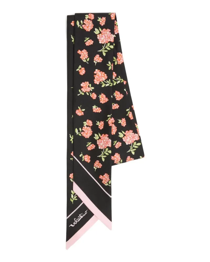 Valentino Garavani Ramage Fiorellini Schal aus Seide - Schwarz Schwarz