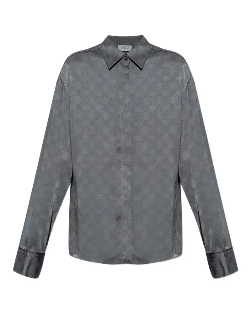 OFF-WHITE monogram-jacquard shirt - Grau Grau