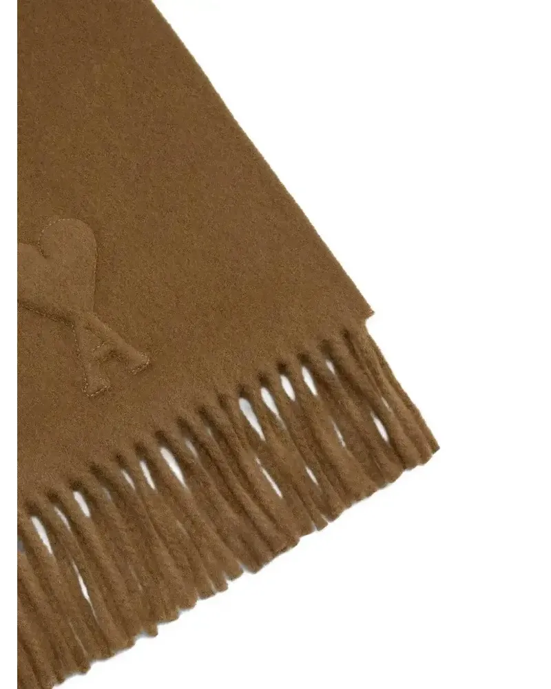 AMI Paris Ami de Coeur Schal mit Prägung - Braun Braun