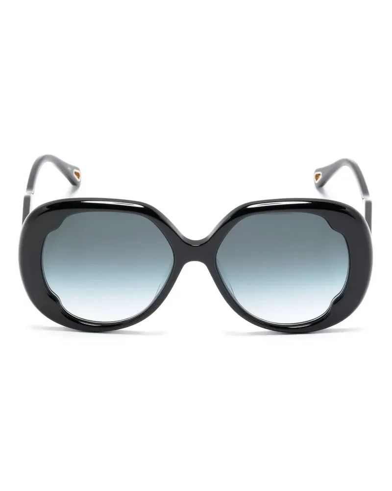 Chloé Sonnenbrille mit Oversized-Gestell - Schwarz Schwarz