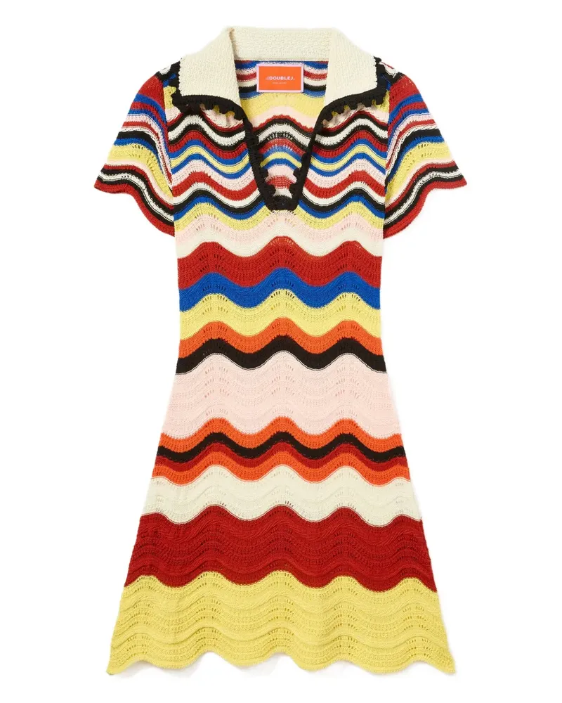 La DoubleJ Minikleid mit Zickzackmuster - Rosa Rosa