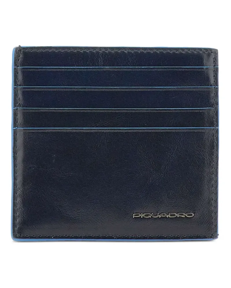 Piquadro Kartenetui mit Logo-Prägung - Blau Blau