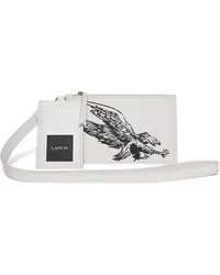 Lanvin x Future Leather Clutch mit Adler-Print Weiß