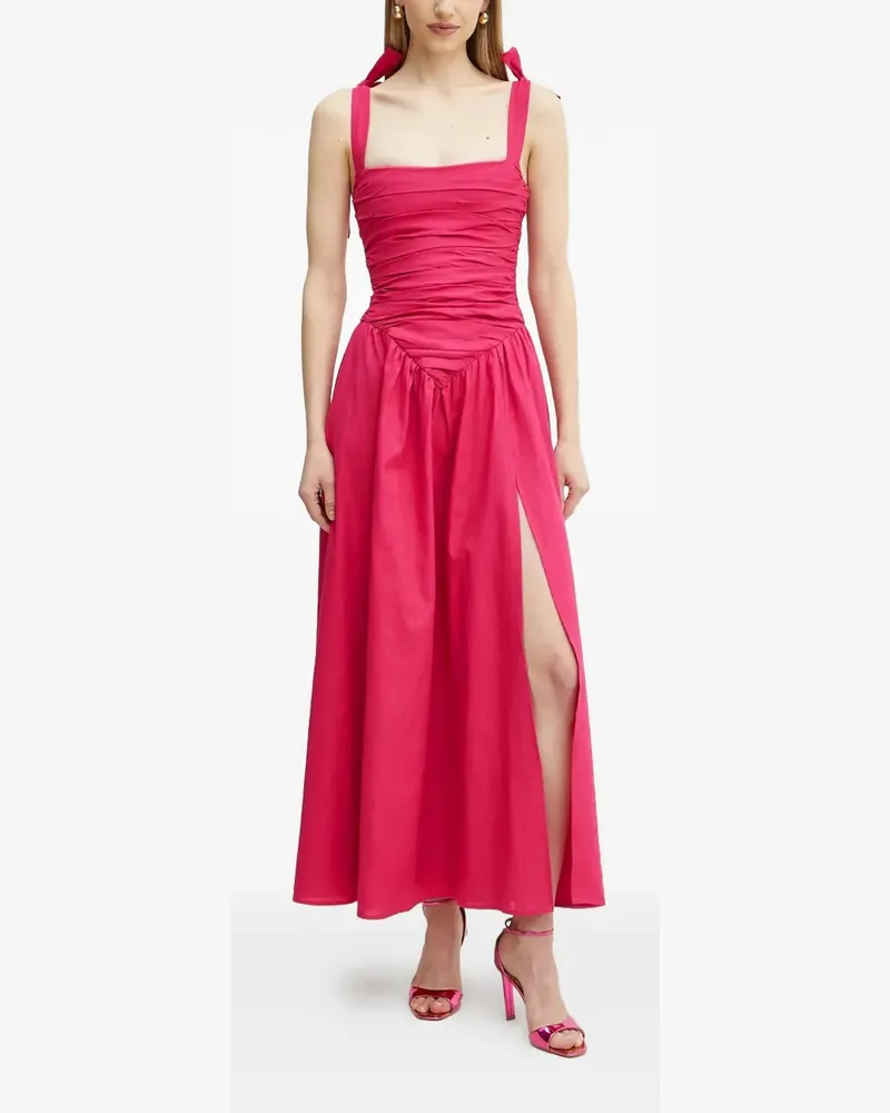 Bardot Mirelle tie-strap ruched maxi dress - Rosa Rosa