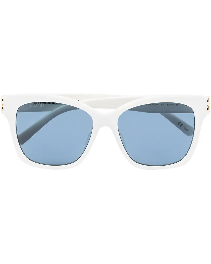 Balenciaga Eckige 'Dynasty' Sonnenbrille - Weiß Weiß
