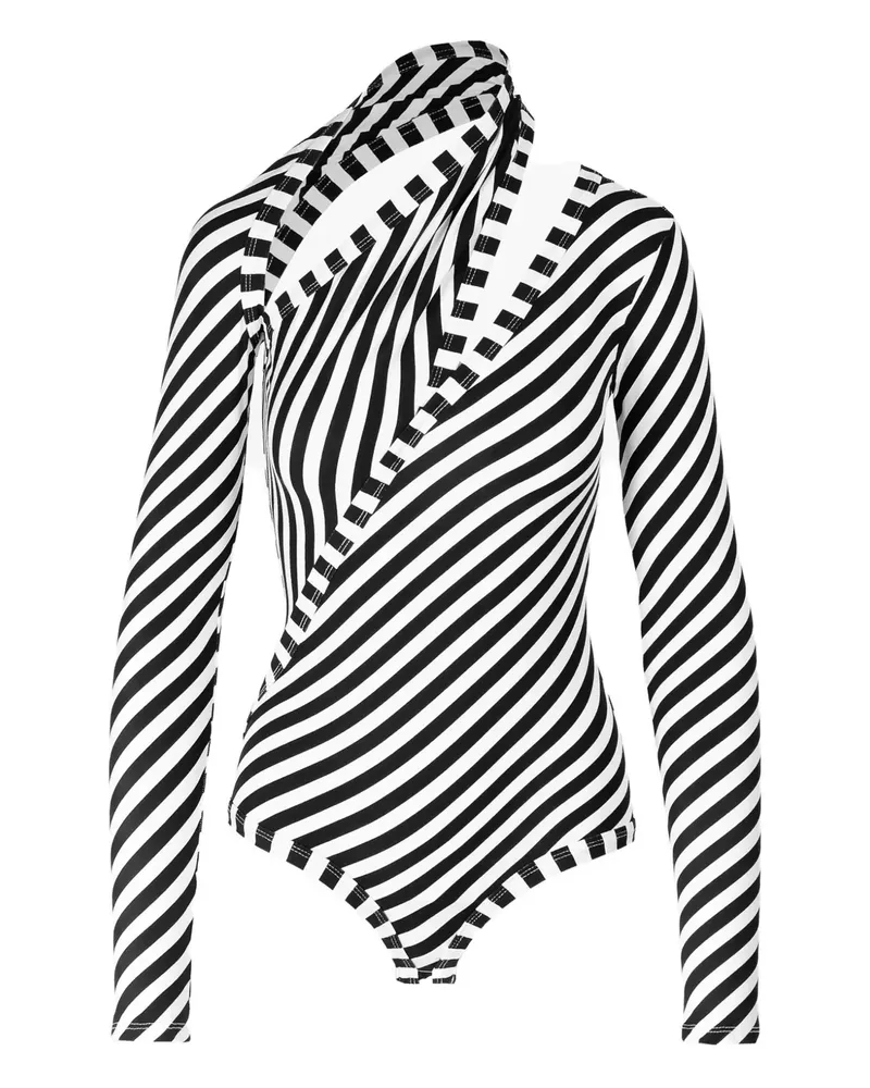 Ioana Ciolacu Cut-Out-Body mit diagonalen Streifen - Blau Blau
