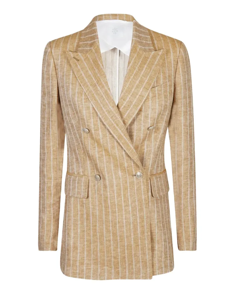 Eleventy double-breasted striped blazer - Nude Nude