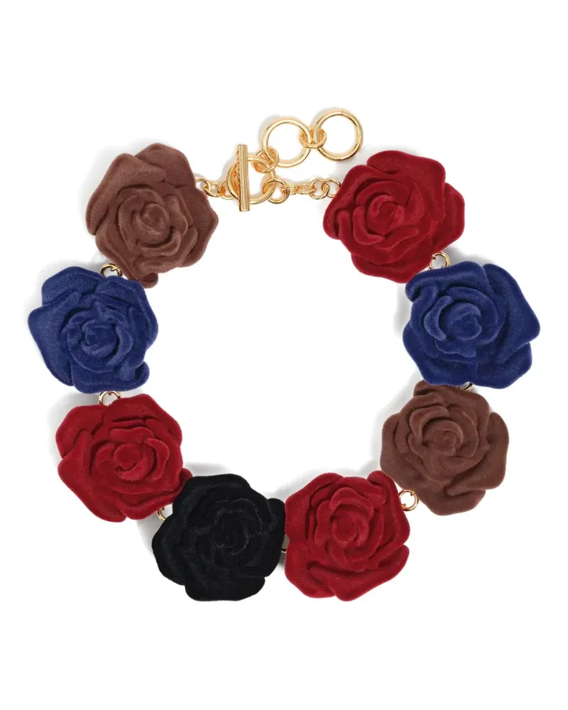 BIMBA Y LOLA Halskette mit Rosenanhänger - Rot Rot