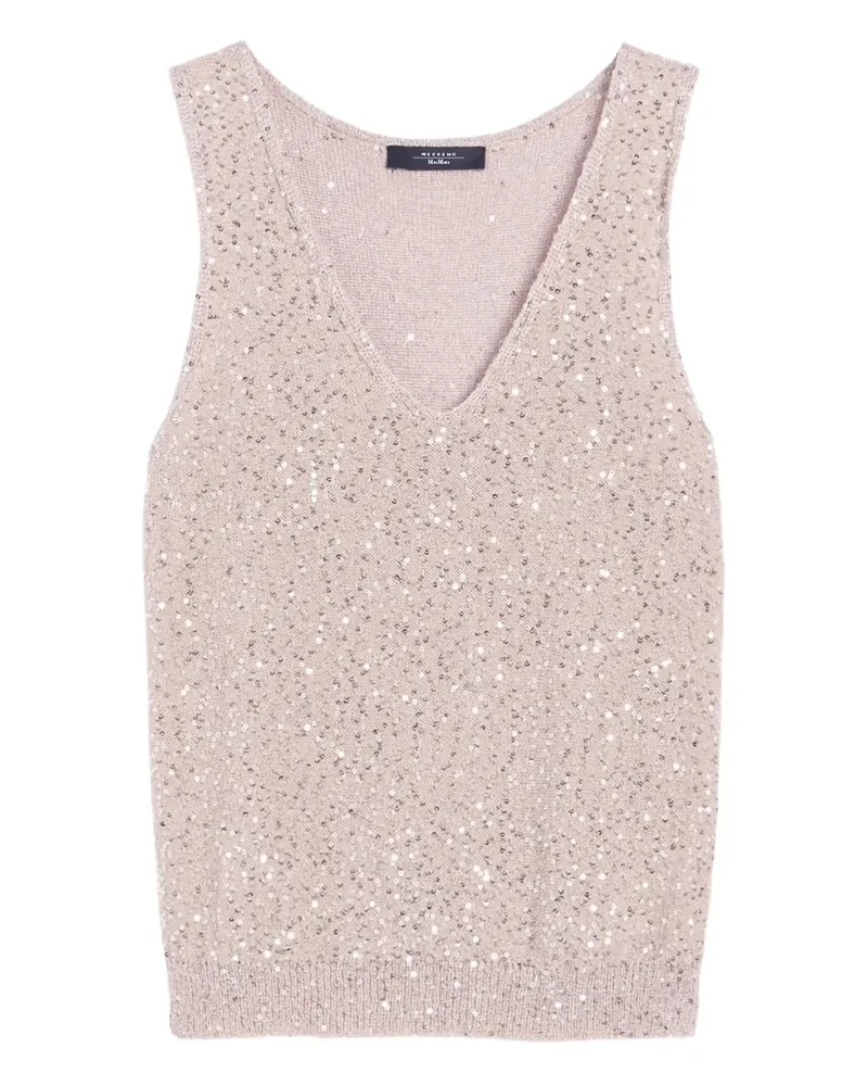 Max Mara Top mit Paillettenverzierung - Rosa Rosa