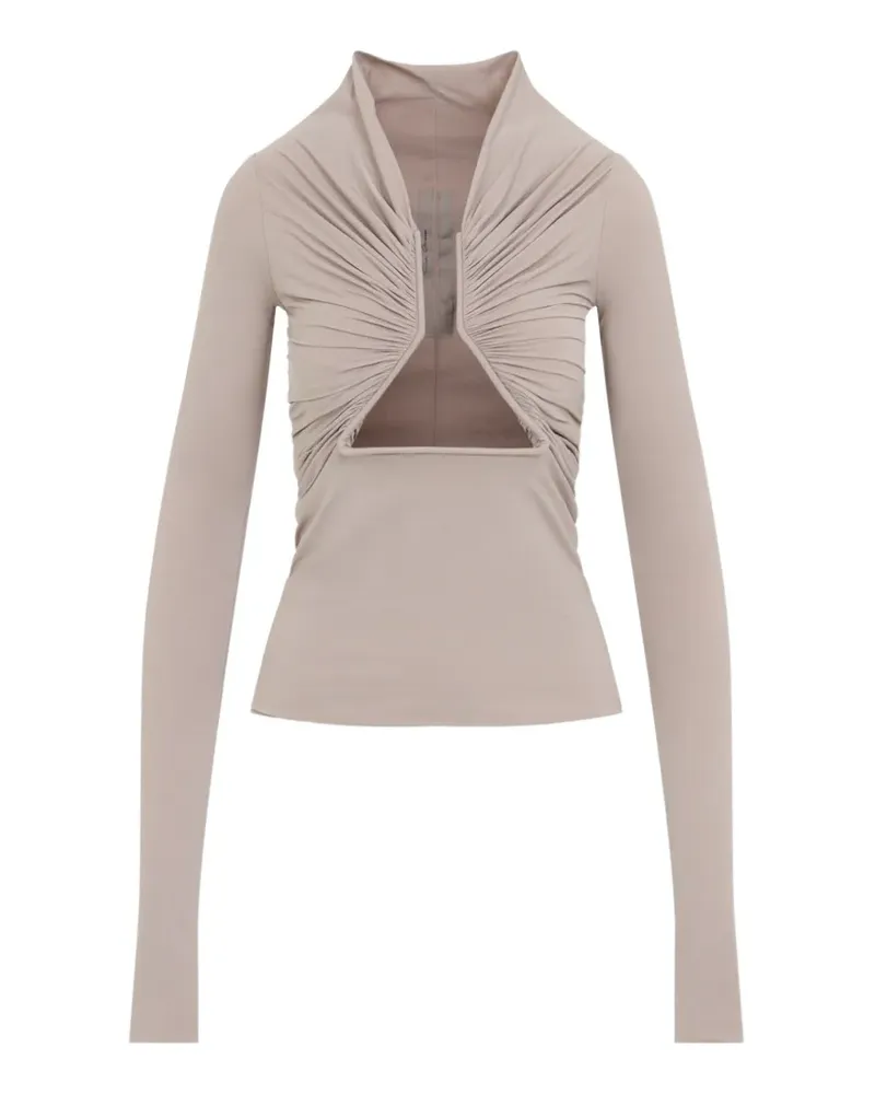 Rick Owens cut-out gathered top - Rosa Rosa