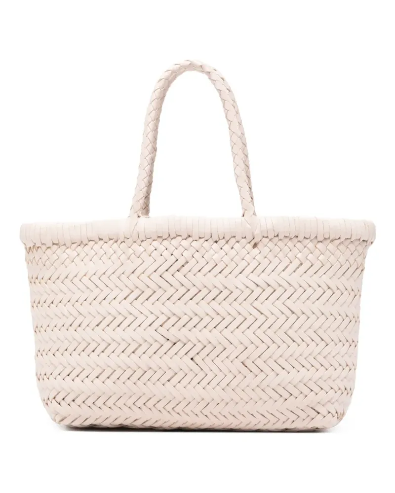 Dragon Diffusion mini Flat Gora woven tote bag - Nude Nude