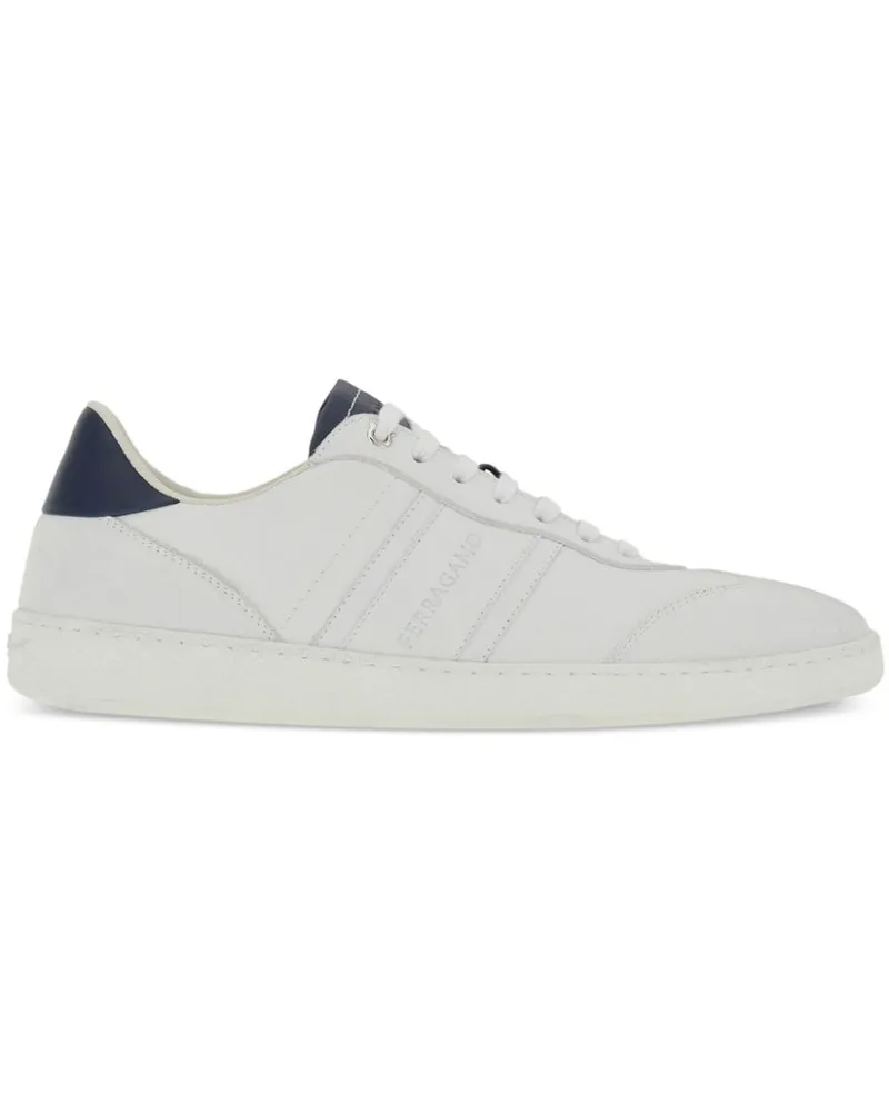 Ferragamo Sneakers mit Logo-Prägung - Weiß Weiß