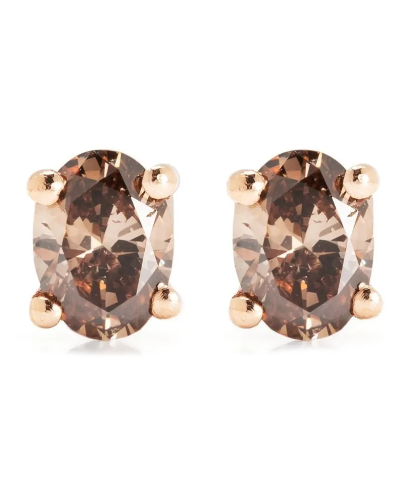 Wouters & Hendrix 18kt Rotgoldohrringe mit Diamanten Gold