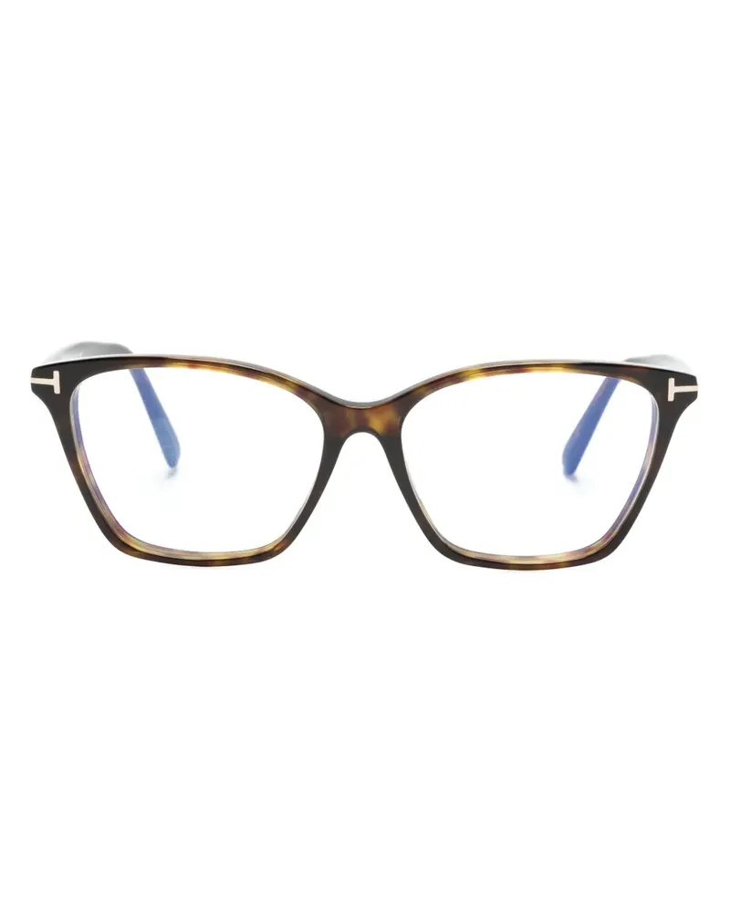 Tom Ford Brille mit eckigem Gestell - Braun Braun