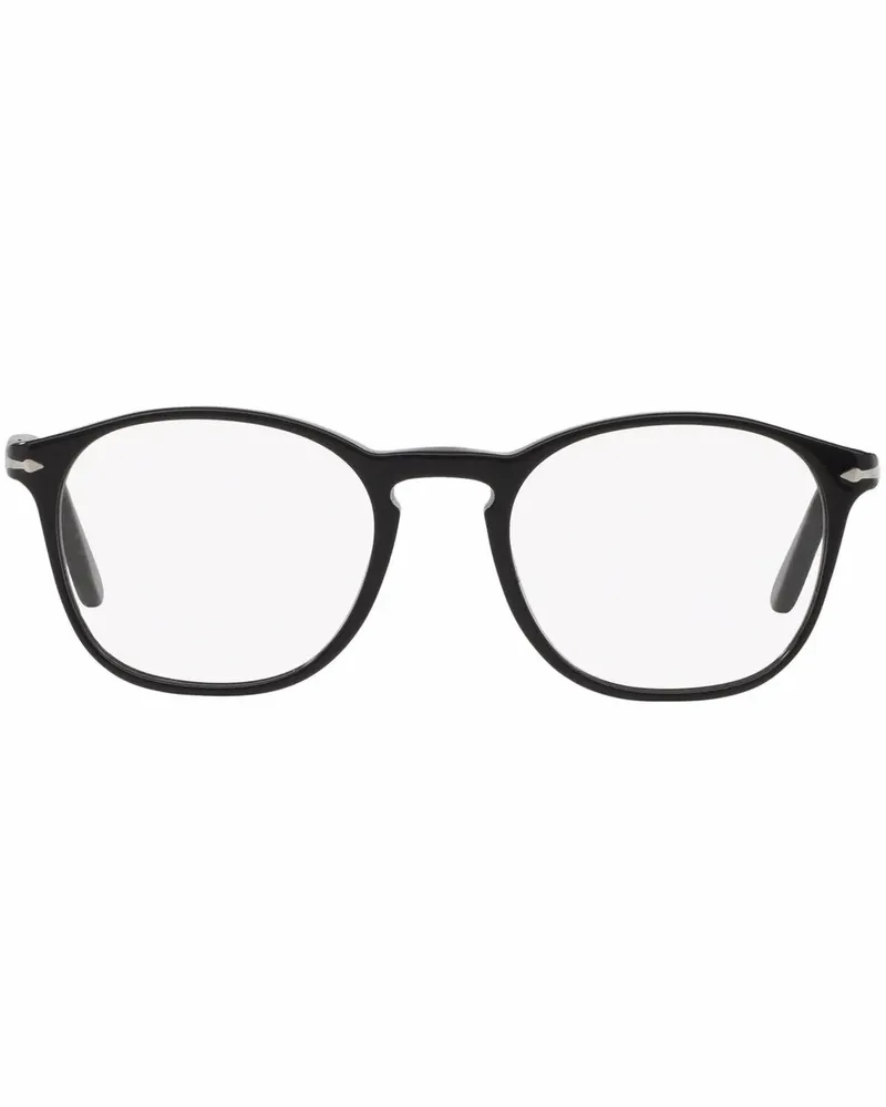 Persol Brille mit eckigem Gestell - Schwarz Schwarz