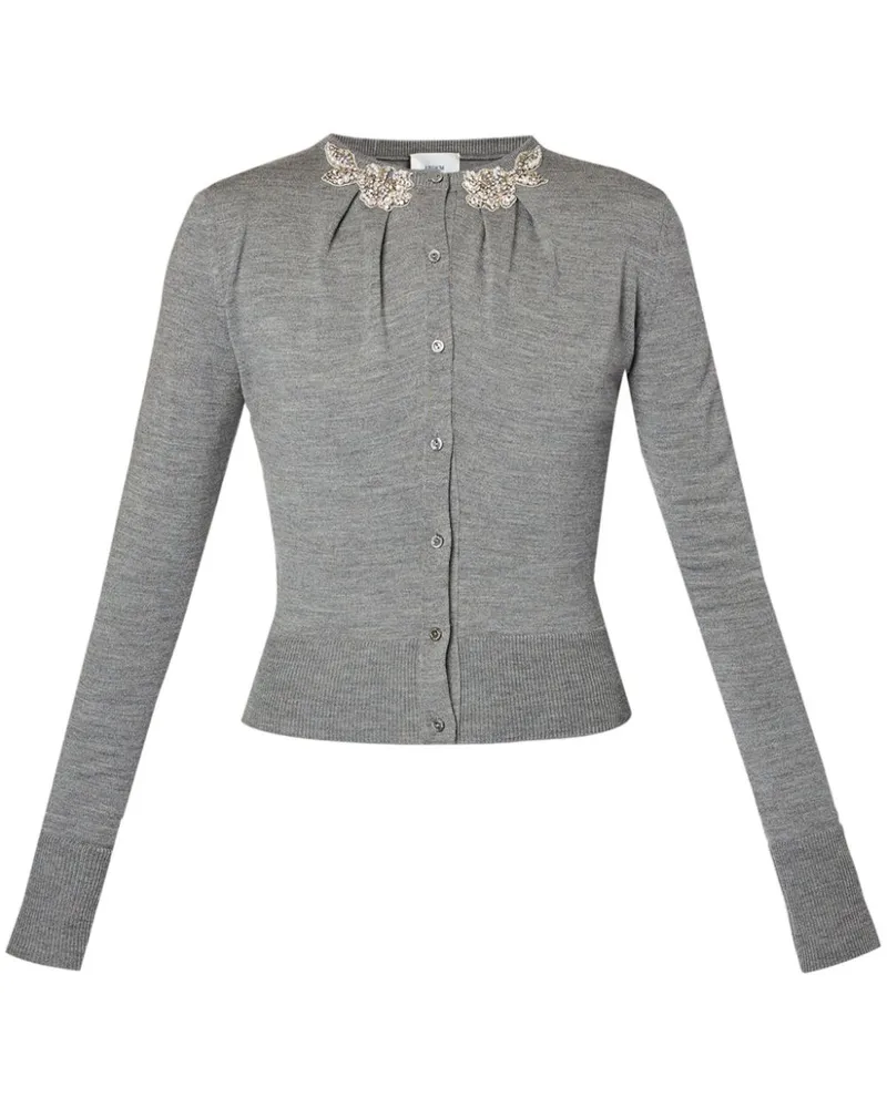 Erdem Cardigan mit Applikation - Grau Grau