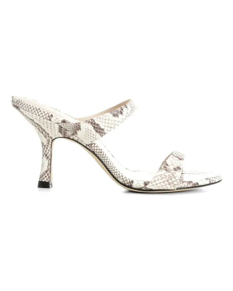 Stuart Weitzman Nudist Slide snakeskin-effect sandals - Nude Nude