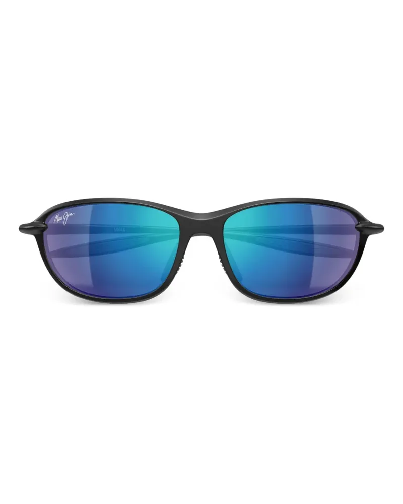 Maui Jim Hookipa Sonnenbrille mit ovalem Gestell - Schwarz Schwarz