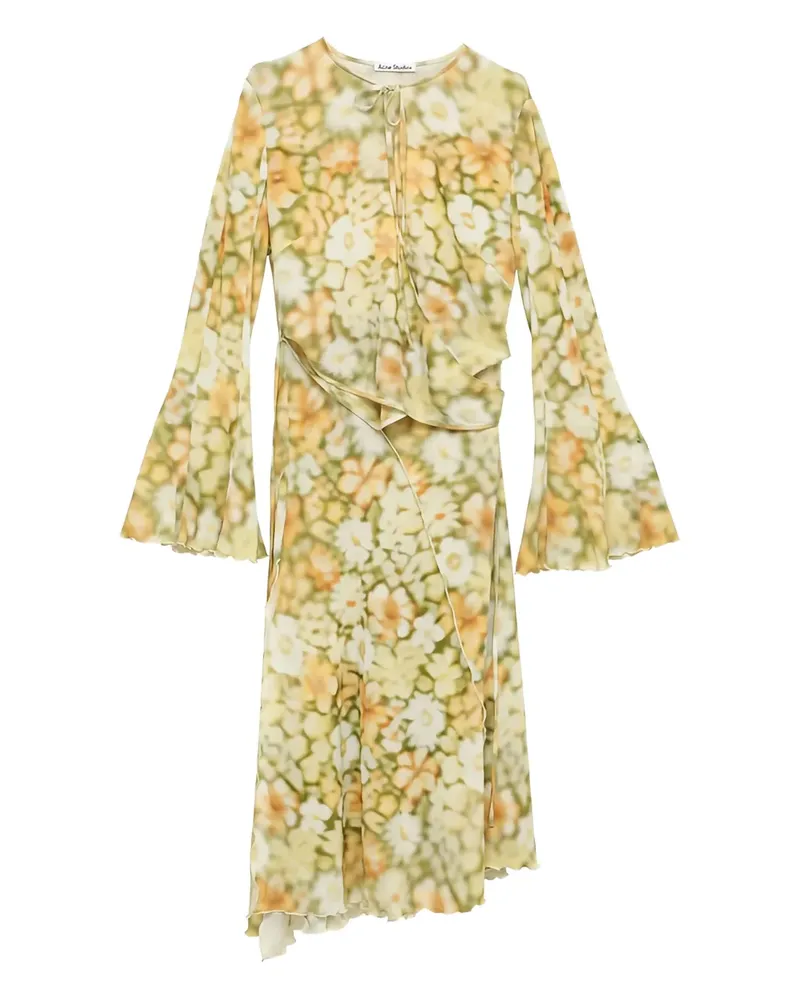 Acne Studios Kleid mit Blumen-Print - Gelb Gelb