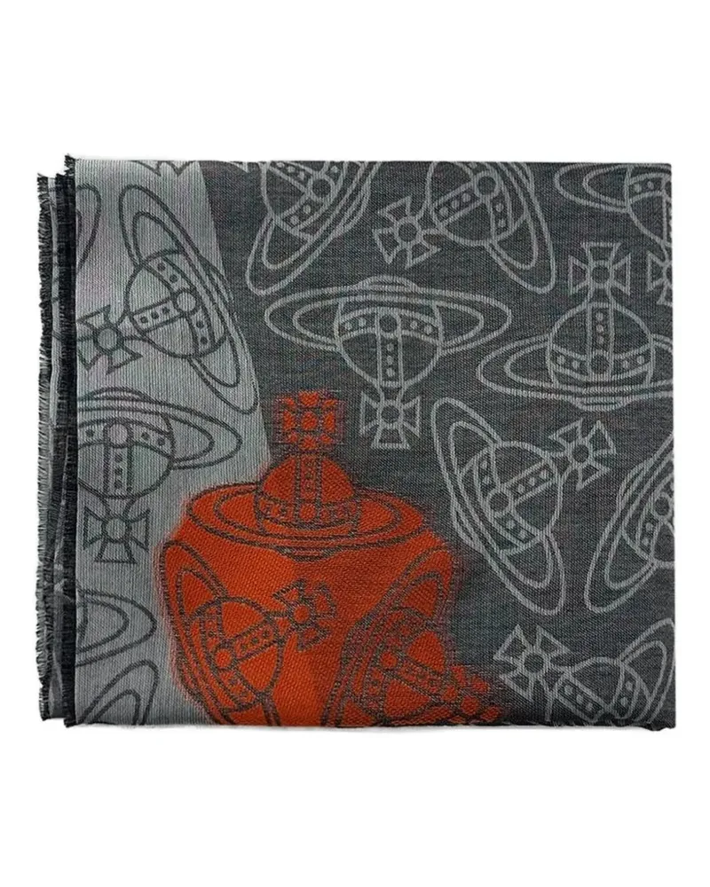 Vivienne Westwood Graffiti Orb scarf - Grau Grau
