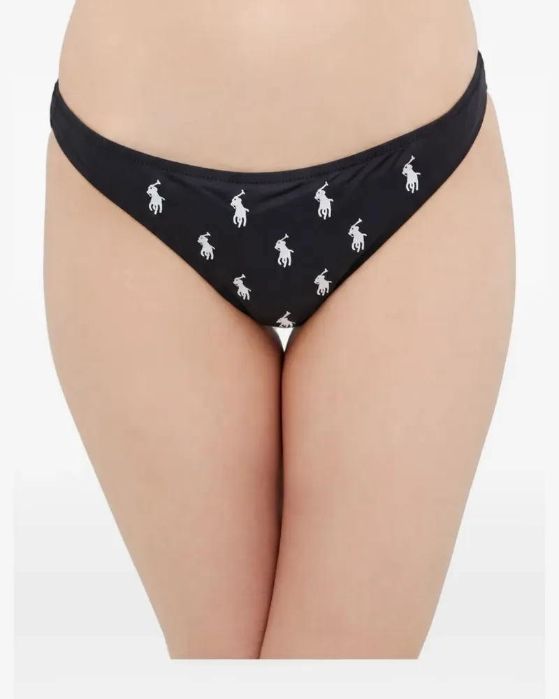 Ralph Lauren logo-print bikini bottoms - Schwarz Schwarz
