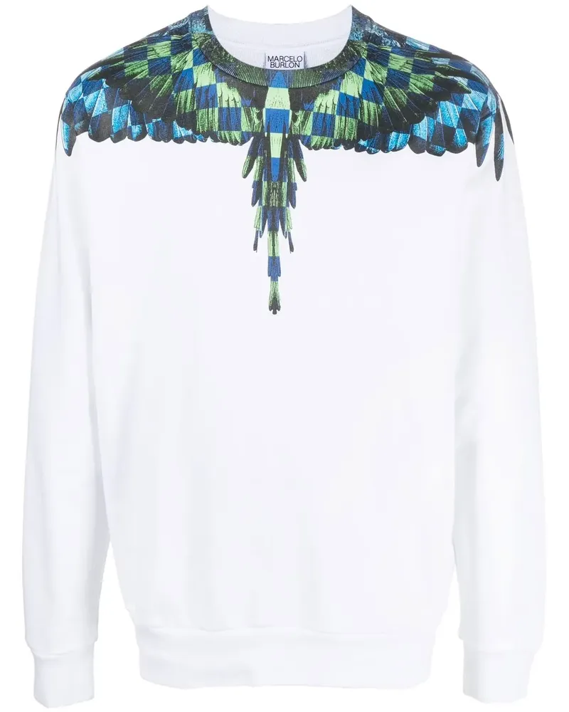 Marcelo Burlon | County of Milan Sweatshirt mit Chess Wings-Print - Weiß Weiß