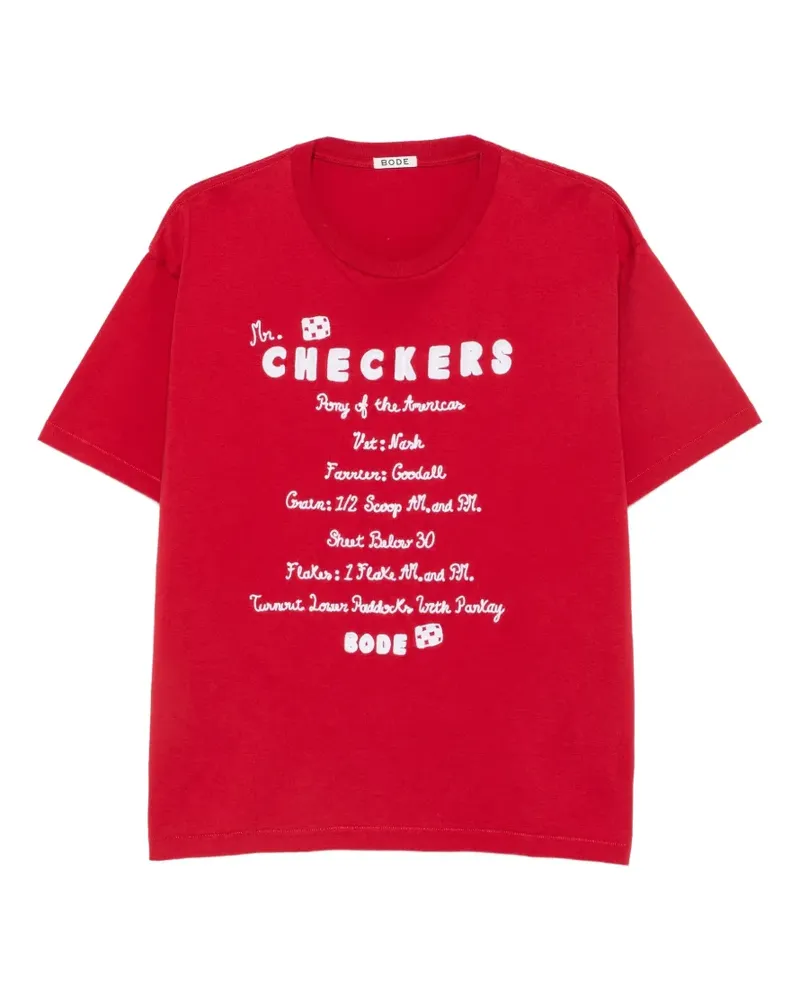 BODE Feed graphic-print T-shirt - Rot Rot