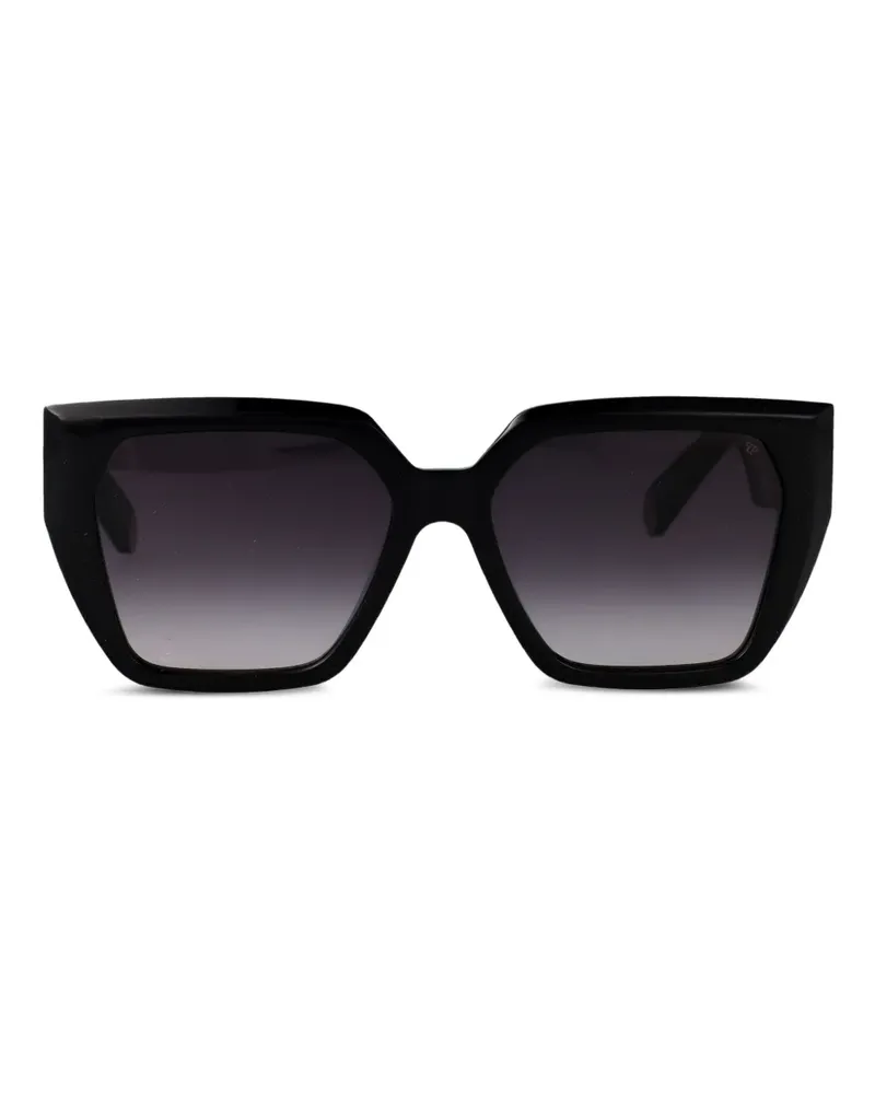 Philipp Plein Sonnenbrille mit Logo - Schwarz Schwarz