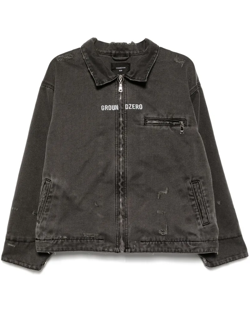 Ground Zero Jacke im Distressed-Look - Grau Grau