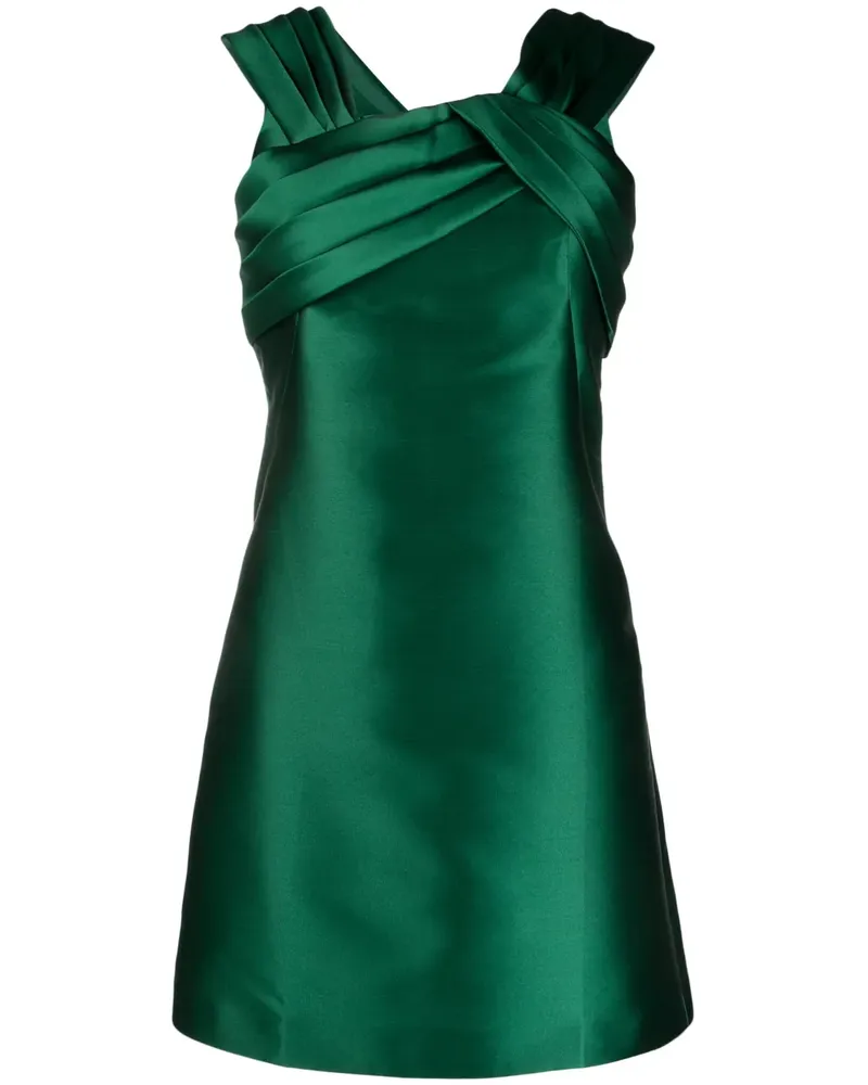 Alberta Ferretti Mikado Minikleid mit Falten - Grün Grün