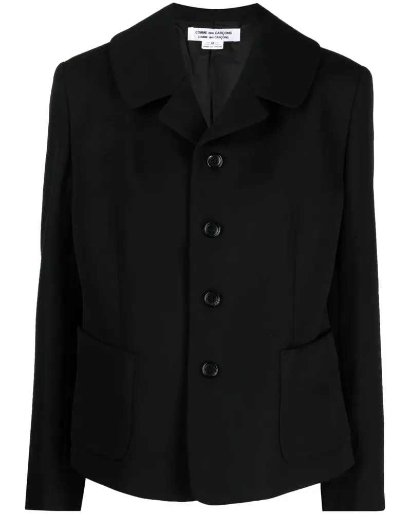 Comme des Garçons Blazer mit fallendem Revers - Schwarz Schwarz