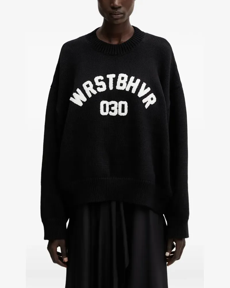 WRSTBHVR Luna V3 logo-detail sweater - Schwarz Schwarz