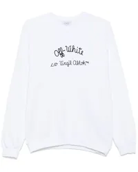 OFF-WHITE Sweatshirt mit Logo-Stickerei Weiß