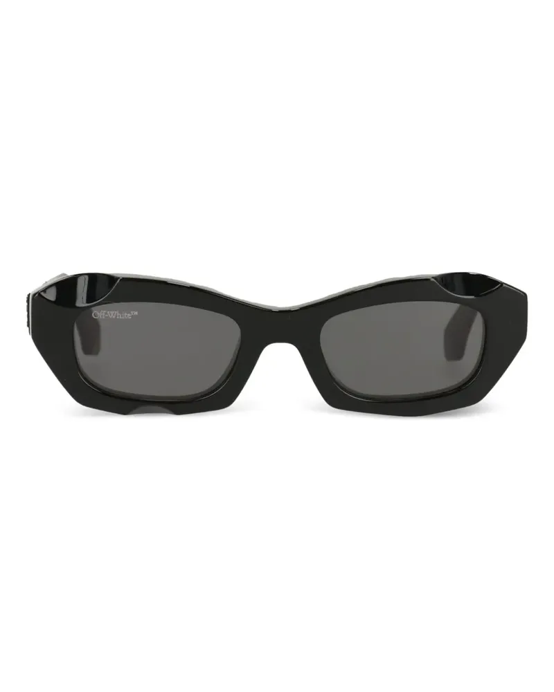 OFF-WHITE Sonnenbrille mit ovalem Gestell - Schwarz Schwarz
