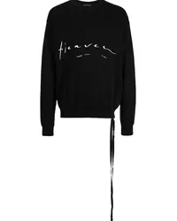 Ann Demeulemeester Sweatshirt mit Slogan-Print Schwarz