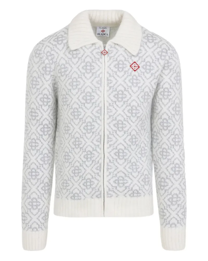 Casablanca Paris Cardigan mit Reißverschluss - Weiß Weiß