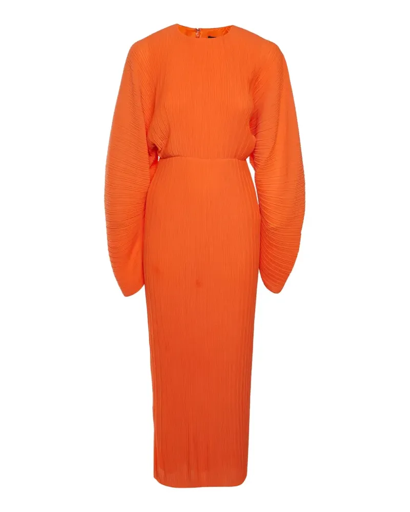 Solace London Mirabelle Maxikleid mit Falten - Orange Orange