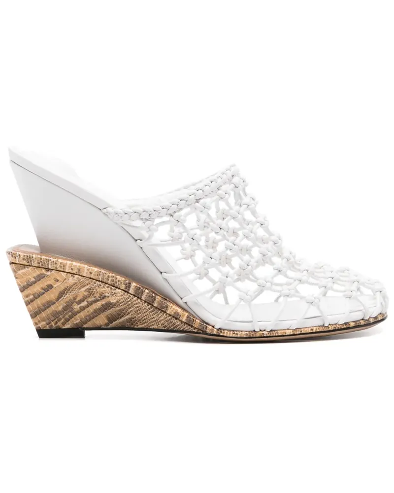 Jacquemus Les Doubles Tress Mules 100mm - Weiß Weiß