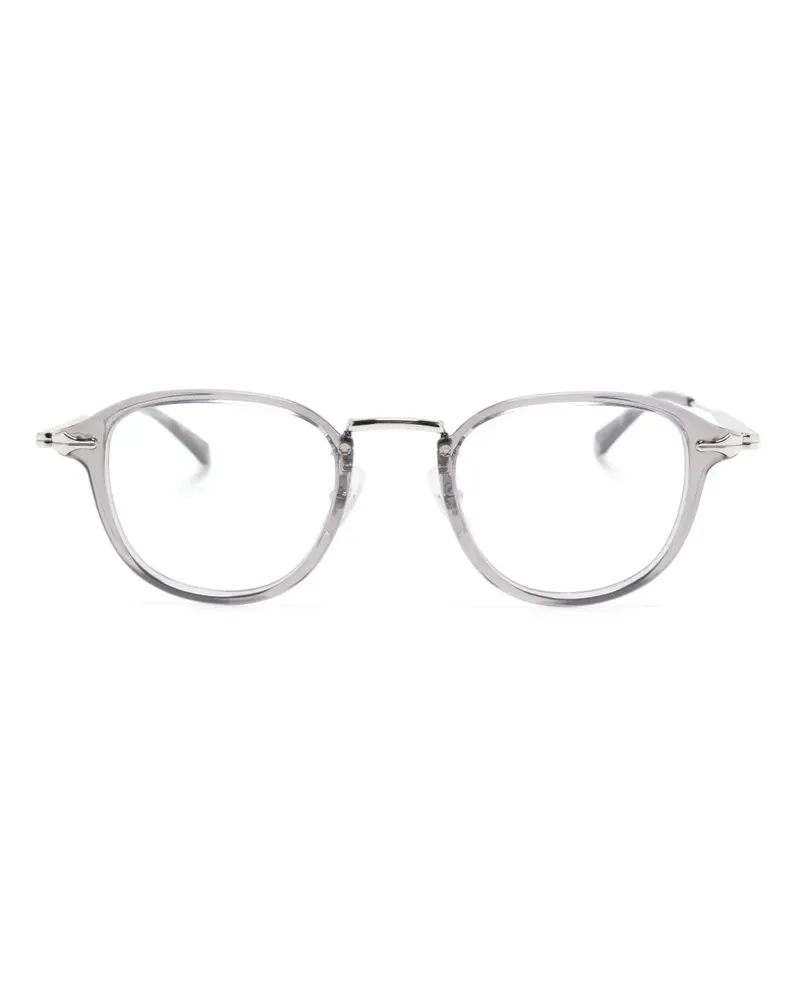 Montblanc Brille mit rundem Gestell - Grau Grau