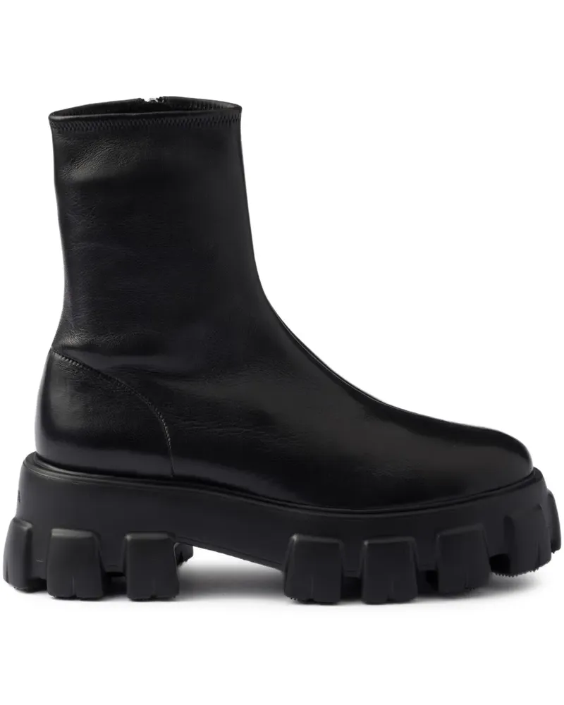 Prada Stiefel mit Profilsohle 55mm - Schwarz Schwarz