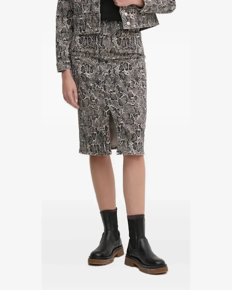 JOOP! Midirock mit Schlangen-Print - Braun Braun