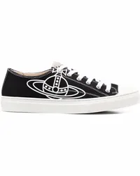 Vivienne Westwood Sneakers mit Logo Schwarz