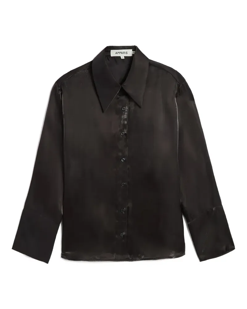 APPARIS Tyra Hemd aus Organza - Schwarz Schwarz