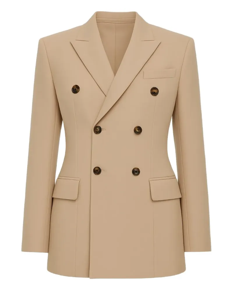 WARDROBE.NYC double-breasted blazer - Nude Nude