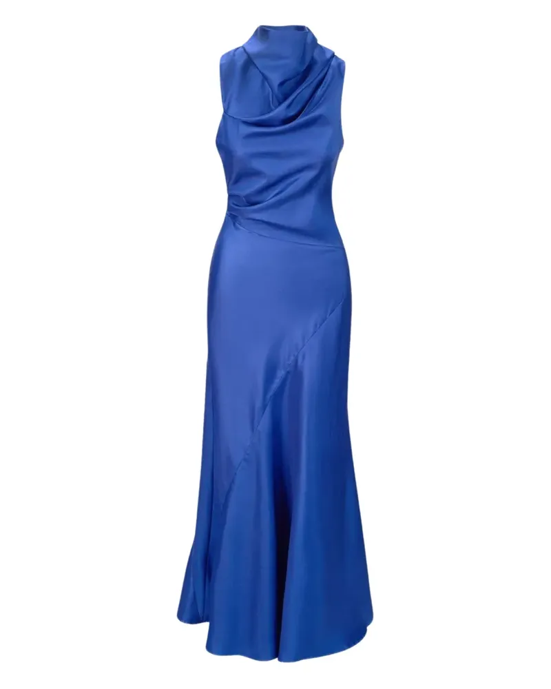 STAUD Frida Maxikleid aus Seide - Blau Blau