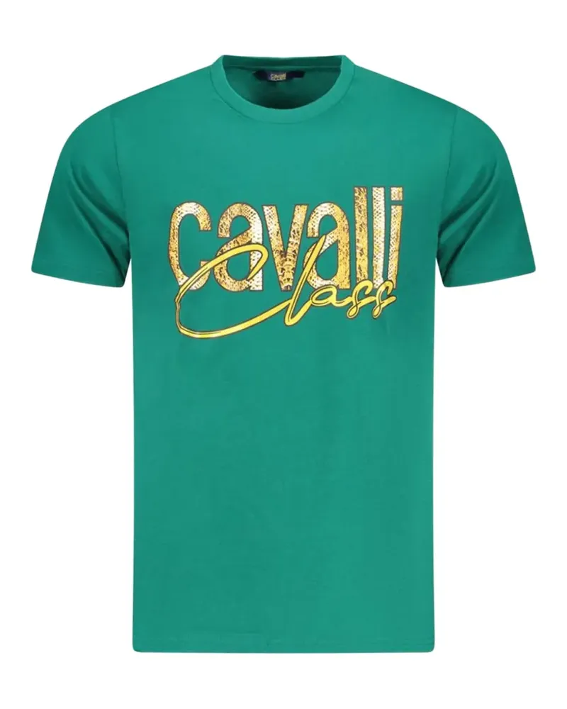 Roberto Cavalli logo-print T-shirt - Grün Grün