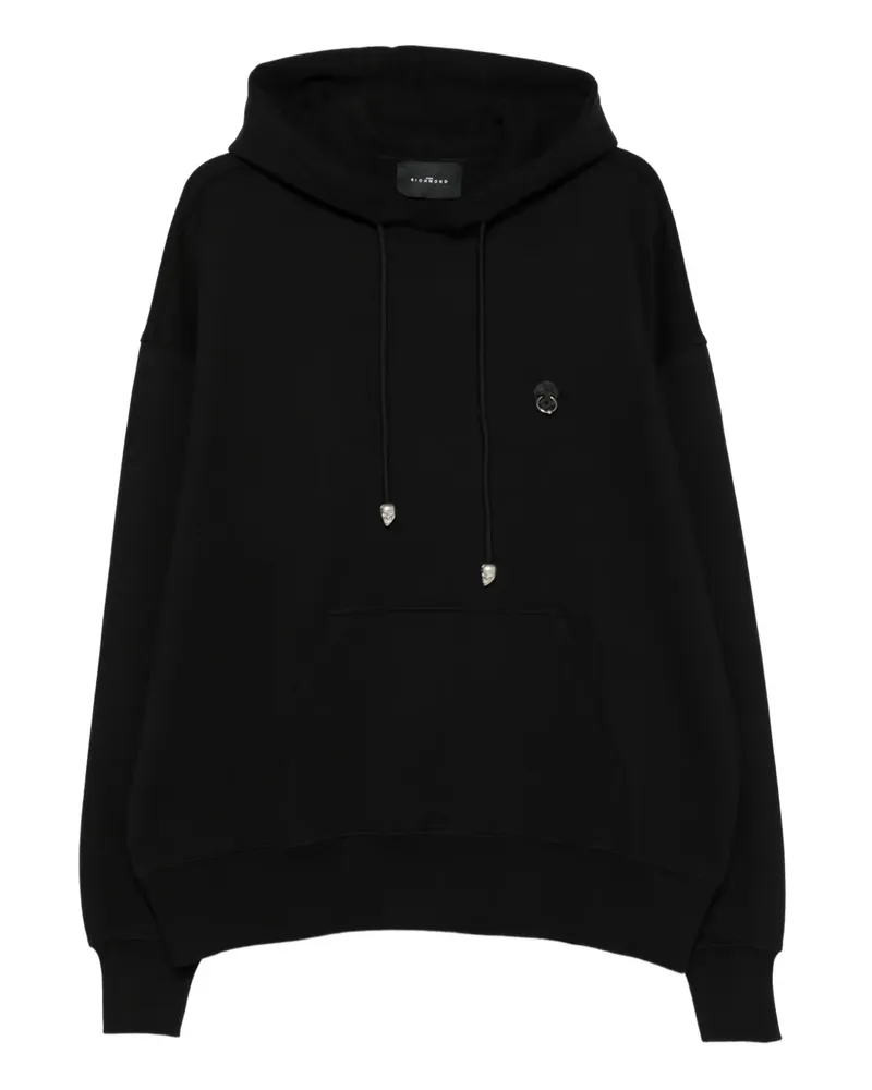 John Richmond Hoodie mit Totenkopfdetail - Schwarz Schwarz