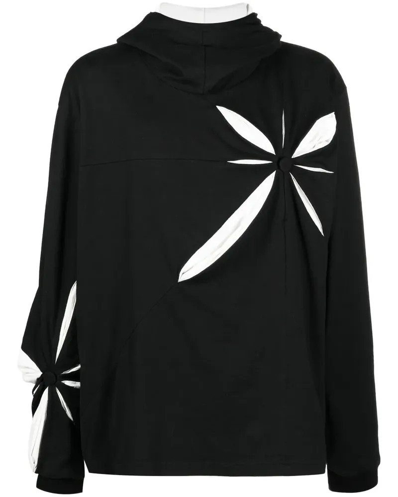 KUSIKOHC Hoodie mit Origami-Muster - Schwarz Schwarz