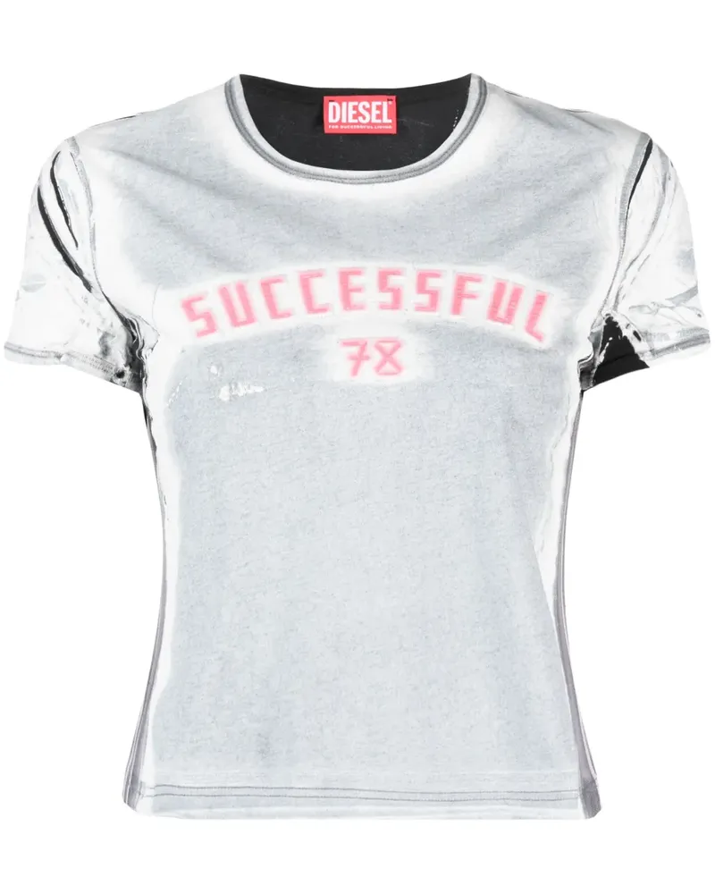 Diesel T-Uncutie-Long-M2 T-Shirt - Grau Grau