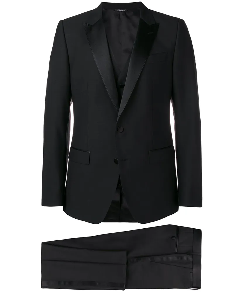 Dolce & Gabbana Dreiteiliger Smoking - Schwarz Schwarz